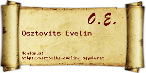 Osztovits Evelin névjegykártya