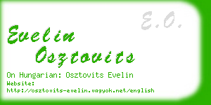 evelin osztovits business card